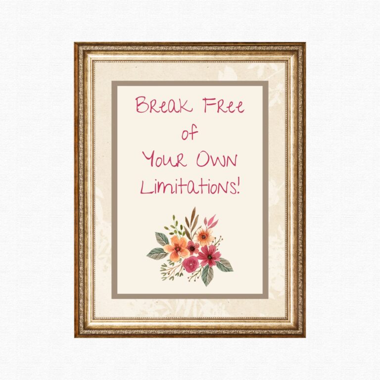 break free of your own limitations profile blog