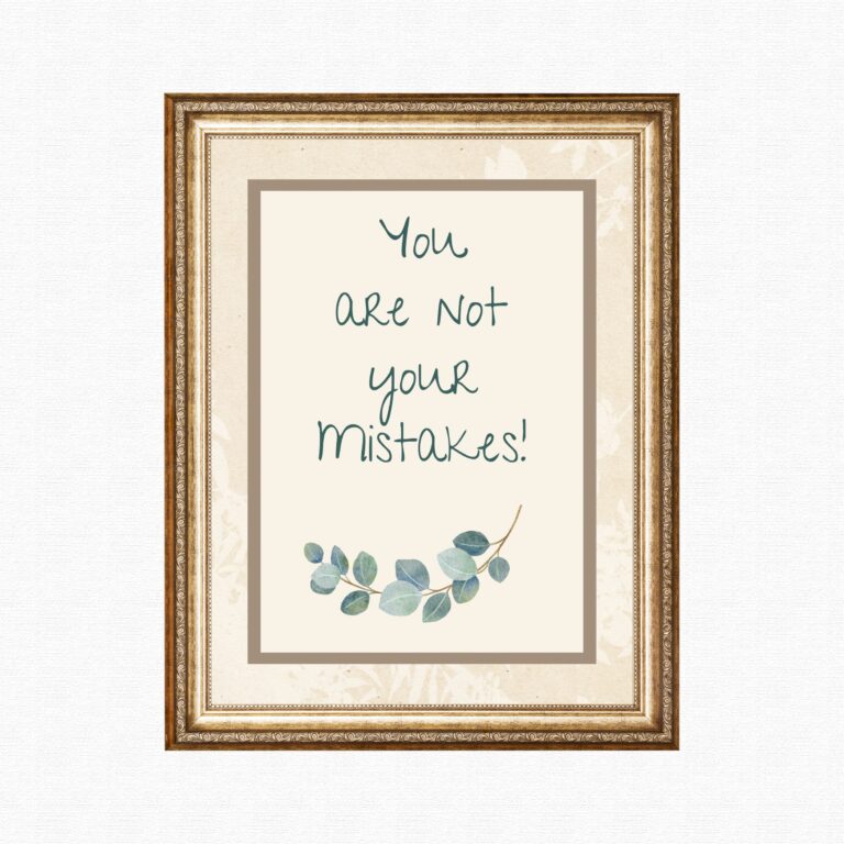 you are not your mistakes profile blog